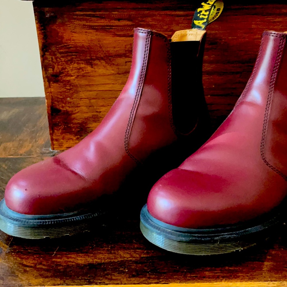 Cherry Red Dr. Martens Chelsea Boots